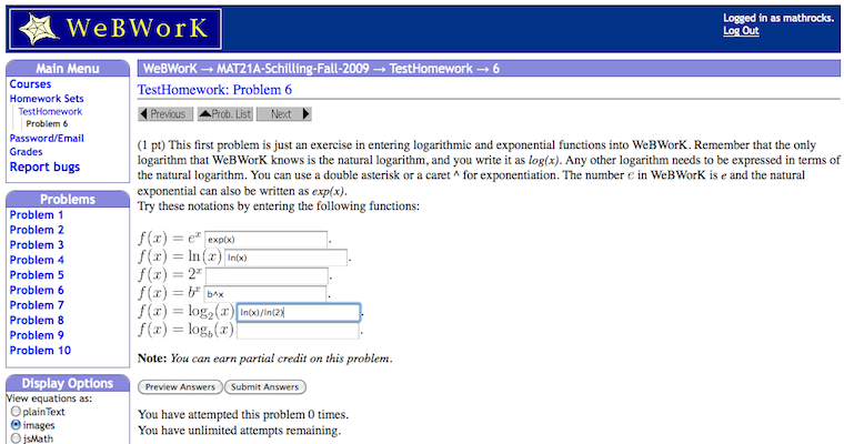 Problem 6 w/ solutions